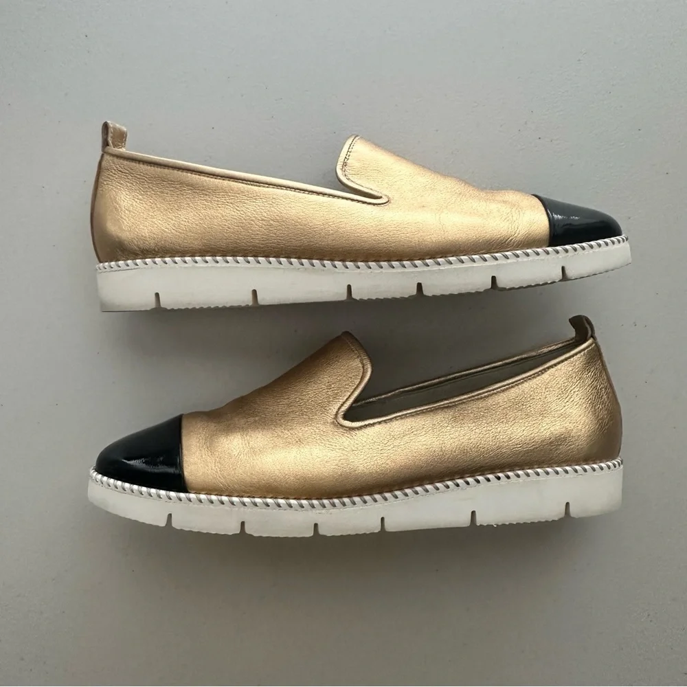 PAUL GREEN ‘Daniella’ Metallic Soft Leather Loafers Women’s Size 9.5 - Picture 5 of 12